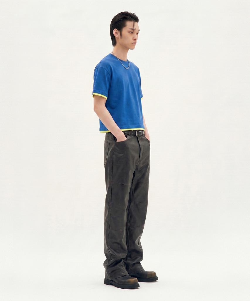 Peuloseseu Layered Crop Tee - Blue