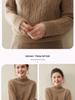Women's Thickened Half-High Neck Cable Knit Cashmere Sweater - Soft, Versatile Autumn/Winter Pullover