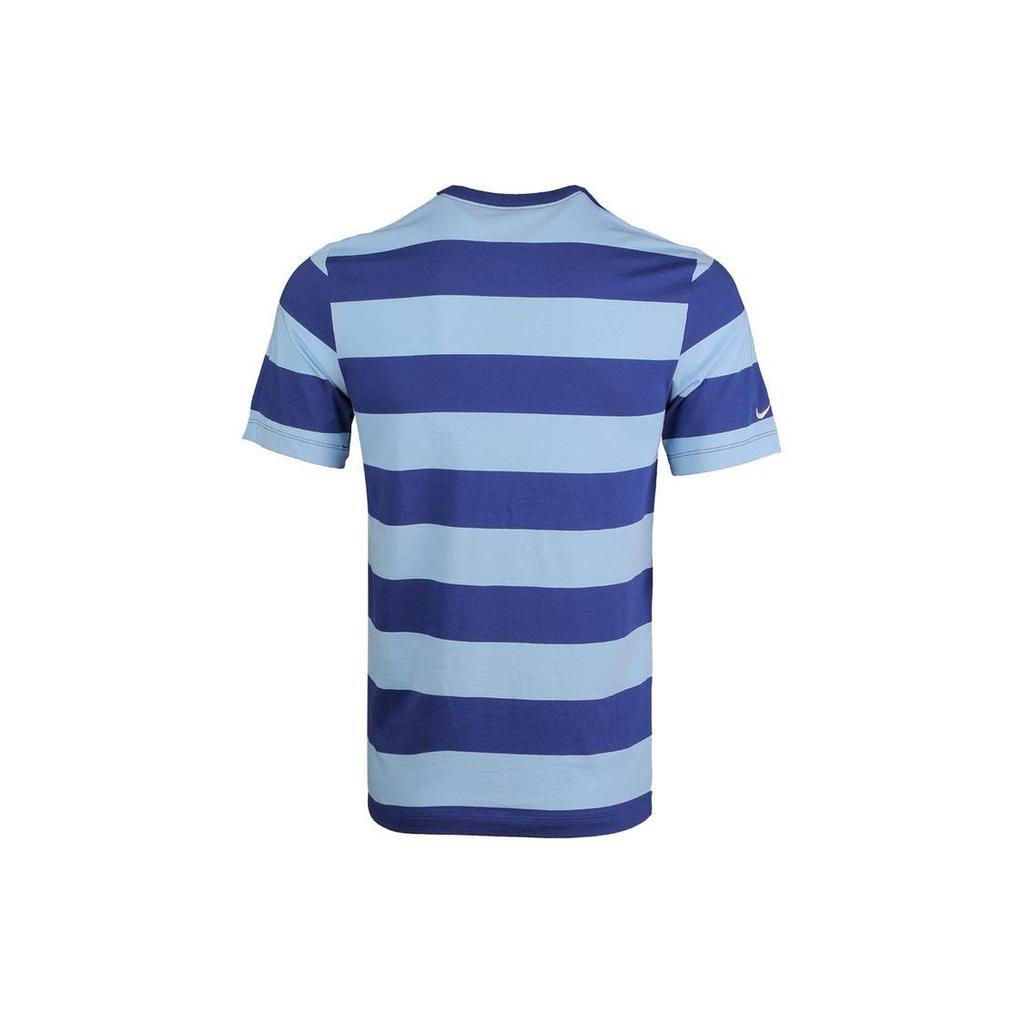 Nike Swoosh Stripe Short Sleeve T-Shirt Men Tops Blue CQ5197-436