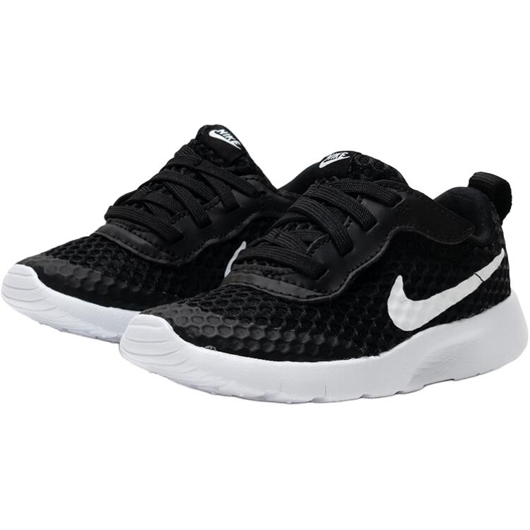 Nike Tanjun Easy On Fashion Comfortable Slip Resistant Breathable Low Top Walker Shoes Kids sneaker Black White HQ2707001