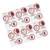6PCS Caution Notice English Reminder Slogan Wall Sticker Sign for Hospital Company School