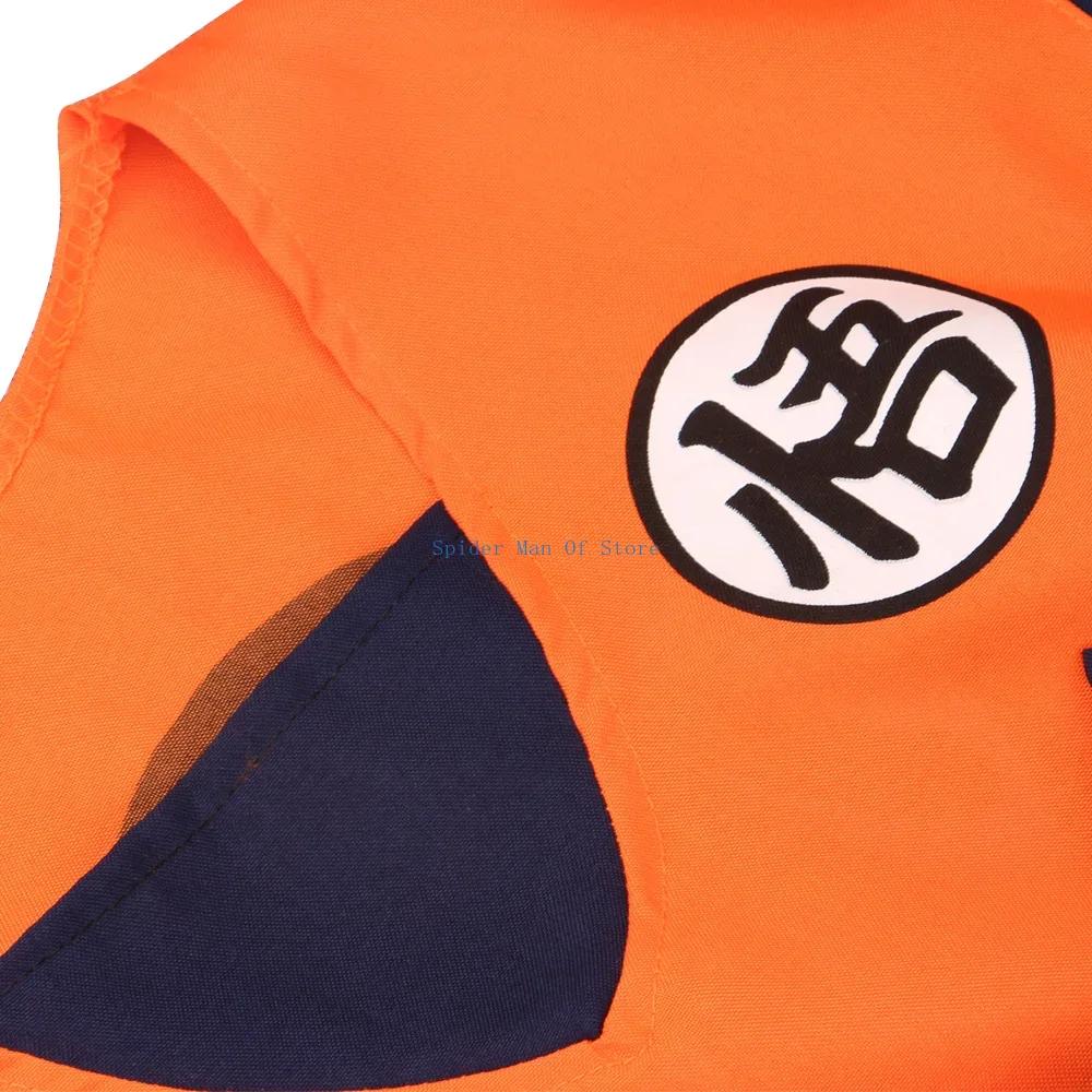 Dospělí Děti Son Goku Gui Karneval Cosplay Anime Kostýmy Halloweenské Párty a Svátky Včetně Ocasu Zápěstí Paruky Modrá Zlatá Design