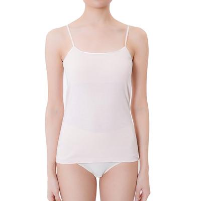 None Pima Cotton Camisole with Moisturizing Fukusuke Black [Fukusuke] [Satisfied] 100% Cups, 1-Piece Set, Cotton, Women's,