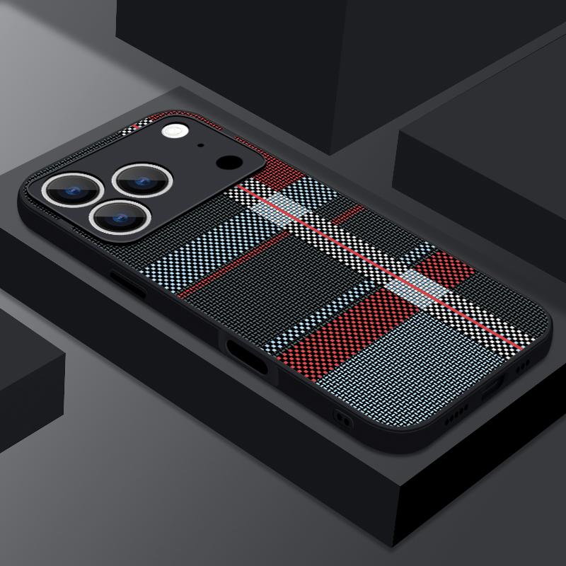 Luxury Cloth Texture Case For iPhone 17 Pro Max Case iPhone 16 Pro Max 15 14 13 16E 17E Magnetic For Magsafe Hybrid Matte Cover