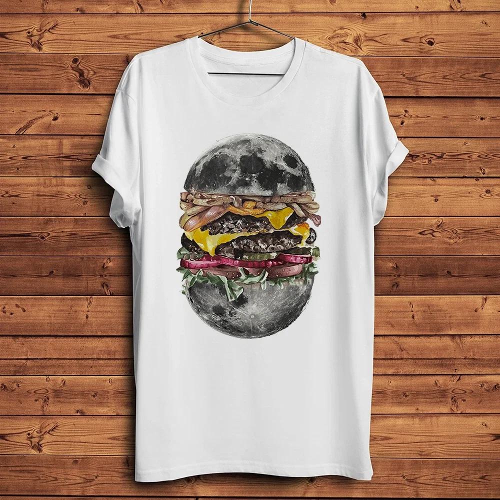 

Planet HamburgEarth Moon Burge Pizza Funny Geek TShirtUnisex Oneck Casual Short Sleeve TeeUnisex Streetwear T ShirtBreathable S