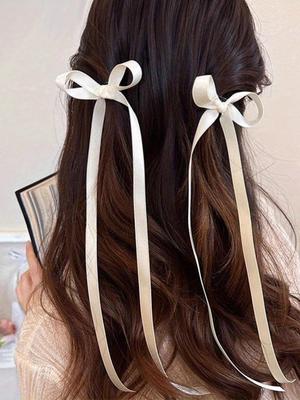 2/8 Stück Mode Einfache Schleife Haarspangen für Frauen Mädchen Party Haarschmuck