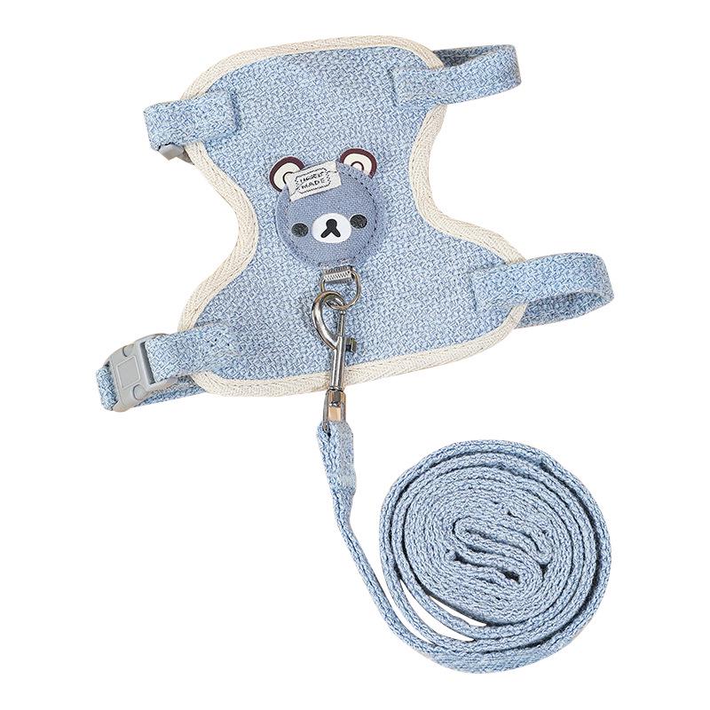 Adjustable Anti-Escape Cat Harness with Cute Pattern - Outdoor Pet Leash
