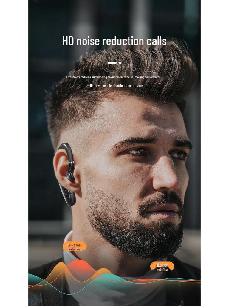 M80 Digital Display Ear-hook Bluetooth Earbuds: Long Standby for Sports & Running
