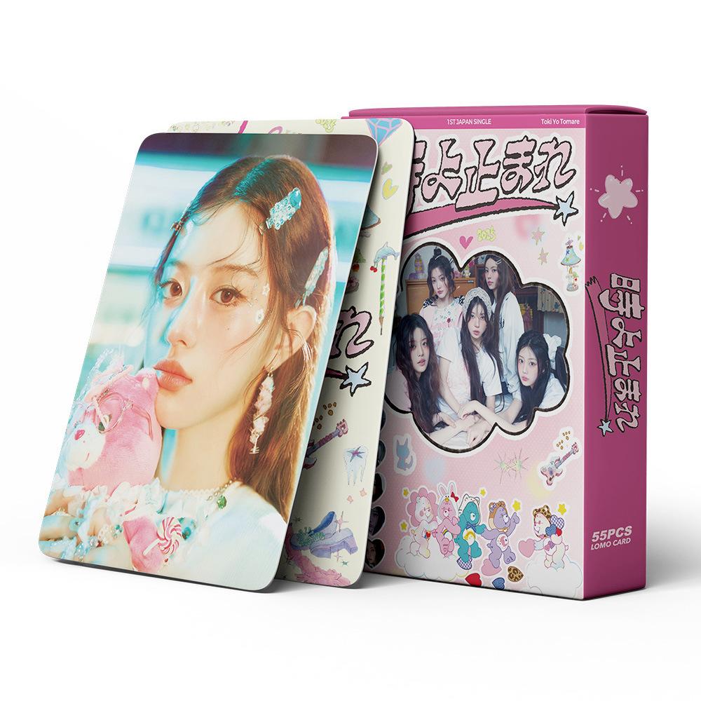 S 55 Pezzi/Set Gruppo di Ragazze Idol Kpop ILLIT Serie Album più Recente Stampa HD Carte Lomo YUNAH MINJU MOKA WONHEE IROHA Pocards Regali per Fan