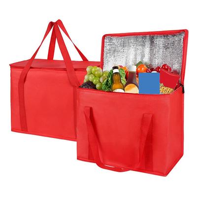 Large Capacity Thermal Insulation Lunch Bento Bag Aluminum Foil Fresh-keeping Cooler Tote Travel Outdoor Bag Take-out Groceries Handbag