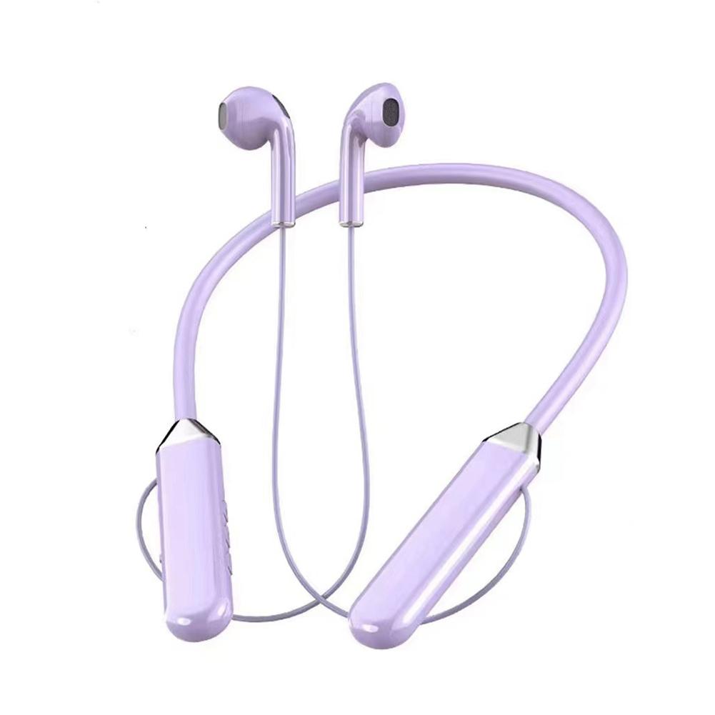 

BNR Neckband 5.2 Bluetooth наушники с длительным временем ожидания стерео шумоподавлением наушники-вкладыши спортивные с цифровым дисплеем фиолетовый