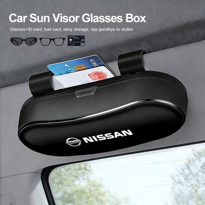 Autó napellenző szemüvegtartó napszemüveg tároló tok Ajándék Sylphy N7 Qashqai J11 J10 Teana Note Navara Juke GTR 350z Leaf számára