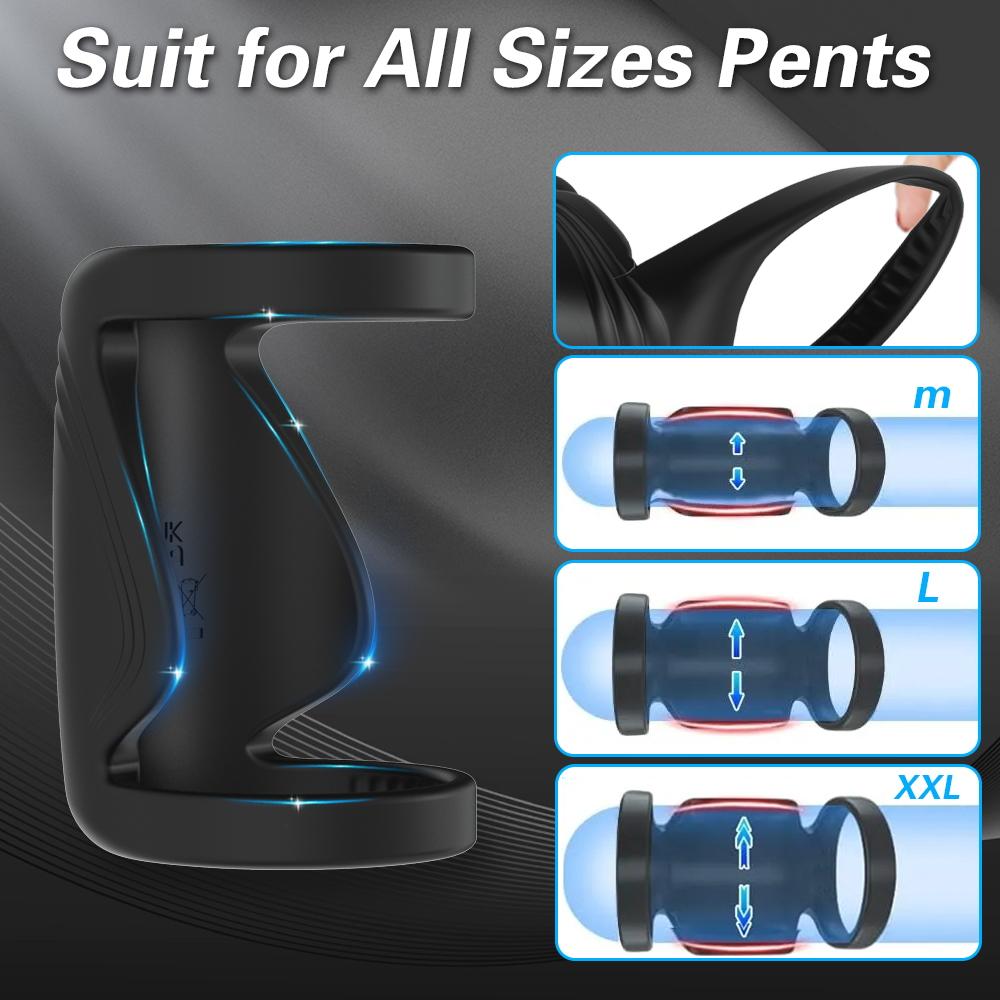 Bluetooth Penis Vibrator for Men Masturbator Penis Delay Trainer Cock Ring Glans Massager Male Sex Toy for Adult