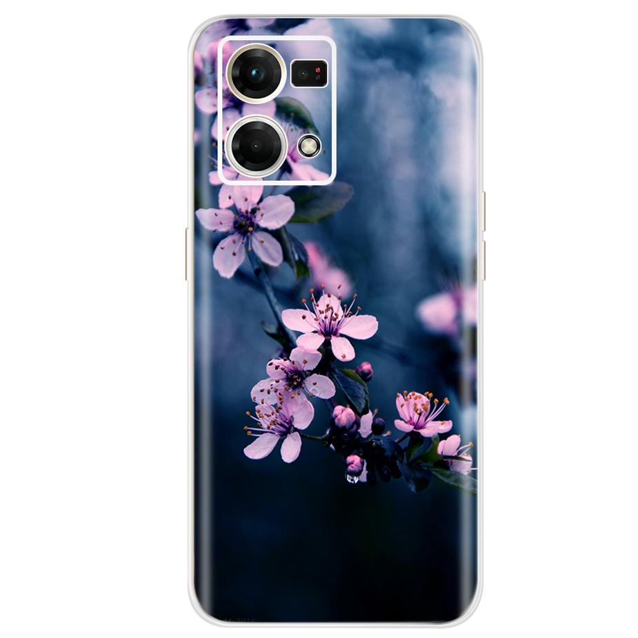 For Oppo F21 Pro 4G Case Oppo Reno7 CPH2363 Colorful Painted Cover Soft Silicone Case For Oppo Reno7 Reno 7 F21 Pro Fundas Coque