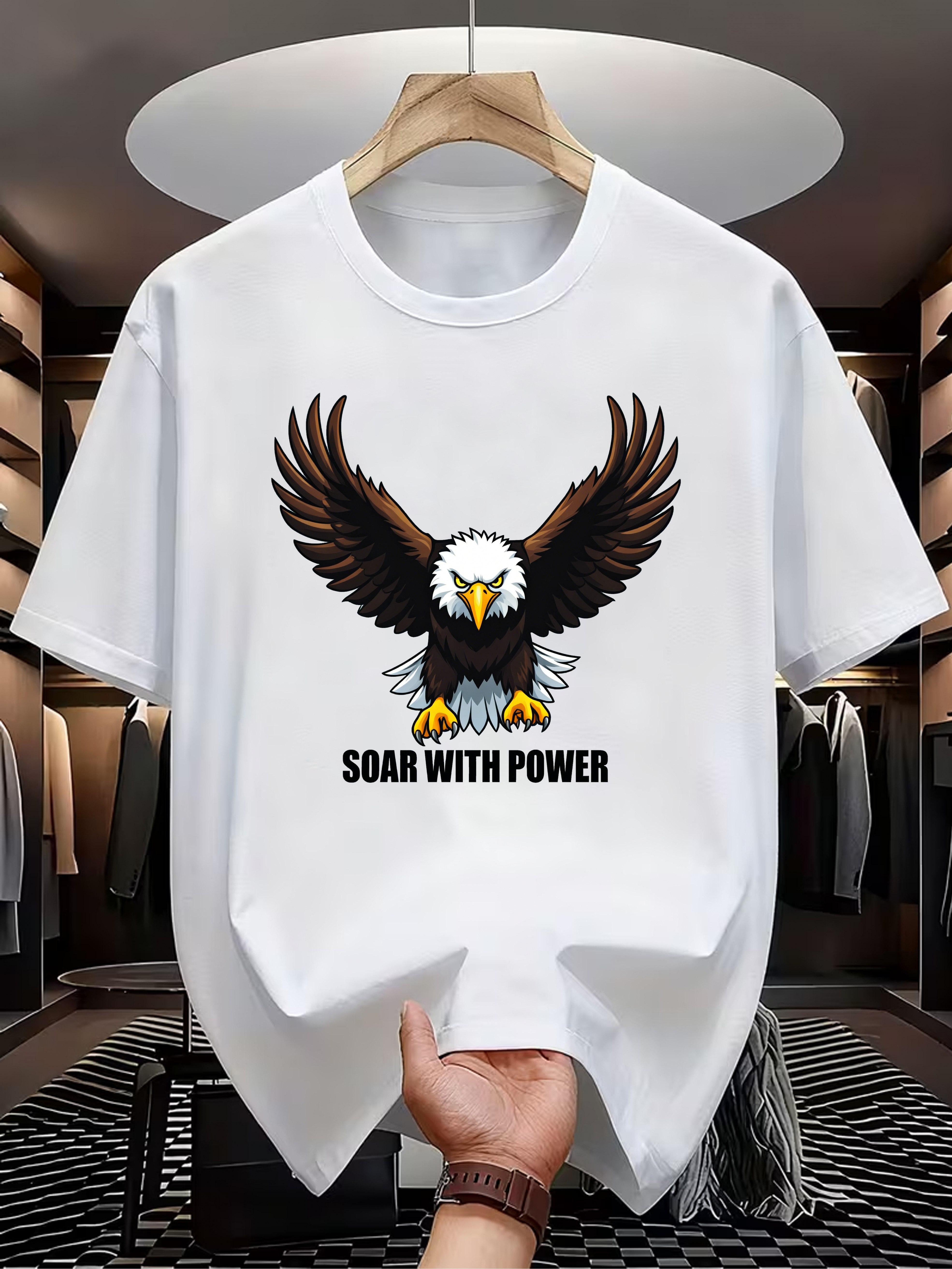 

Men S Eagle Soaring Power Slogan T-Shirt L