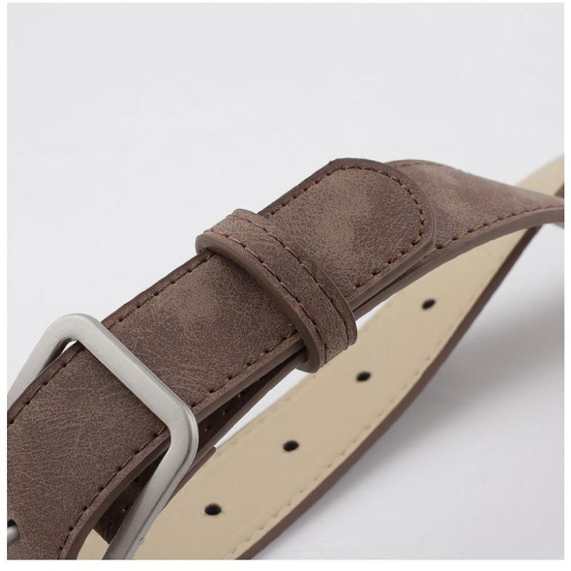 New Arrival: Korean-Style Minimalist Versatile Unisex Square Buckle Faux Leather Trendy PU Belt - Fashionable Retro Trend Belt