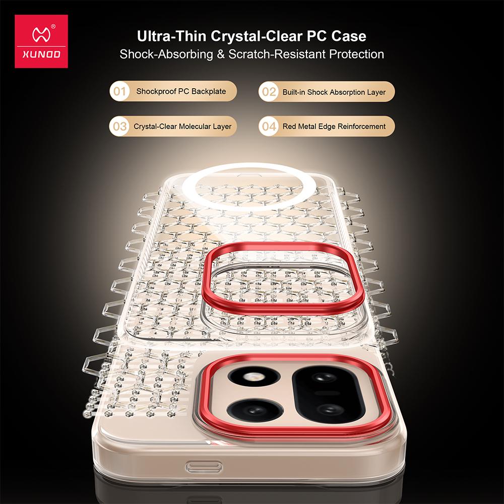 Xundd för OnePlus 15 Fodral Ultratunt Anti-Gulnande PC-Telefonfodral Reptåligt Skal för OnePlus 15 Kristalklart Fodral