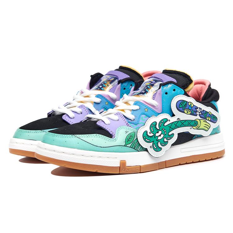 Steven Harrington X Li Ning Wave PRO Textile, Synthetic Leather Abrasion Resistant Breathable Low Top AECR053-1
