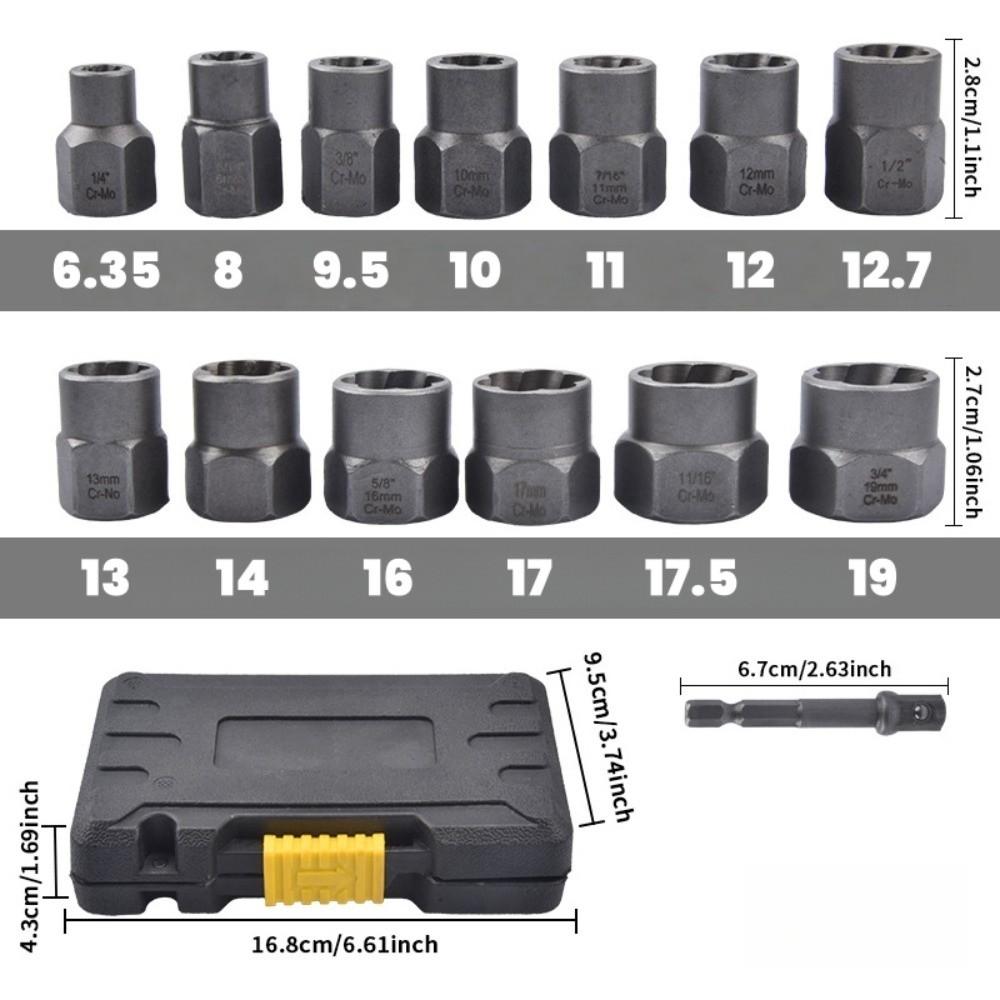 Spiralförmiges Design Nussbrecher Chrom-Molybdänstahl Gebrochener Bolzenwerkzeug Automobilreparatur