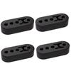 4pcs Universal Black Rubber Exhaust Hanger Mount Brackets Long Heavy Duty Hanger