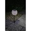 Decoración metálica con energía solar - Diseño retro - - 1 LED blanco - 8 horas de iluminación - 10 Lúmenes