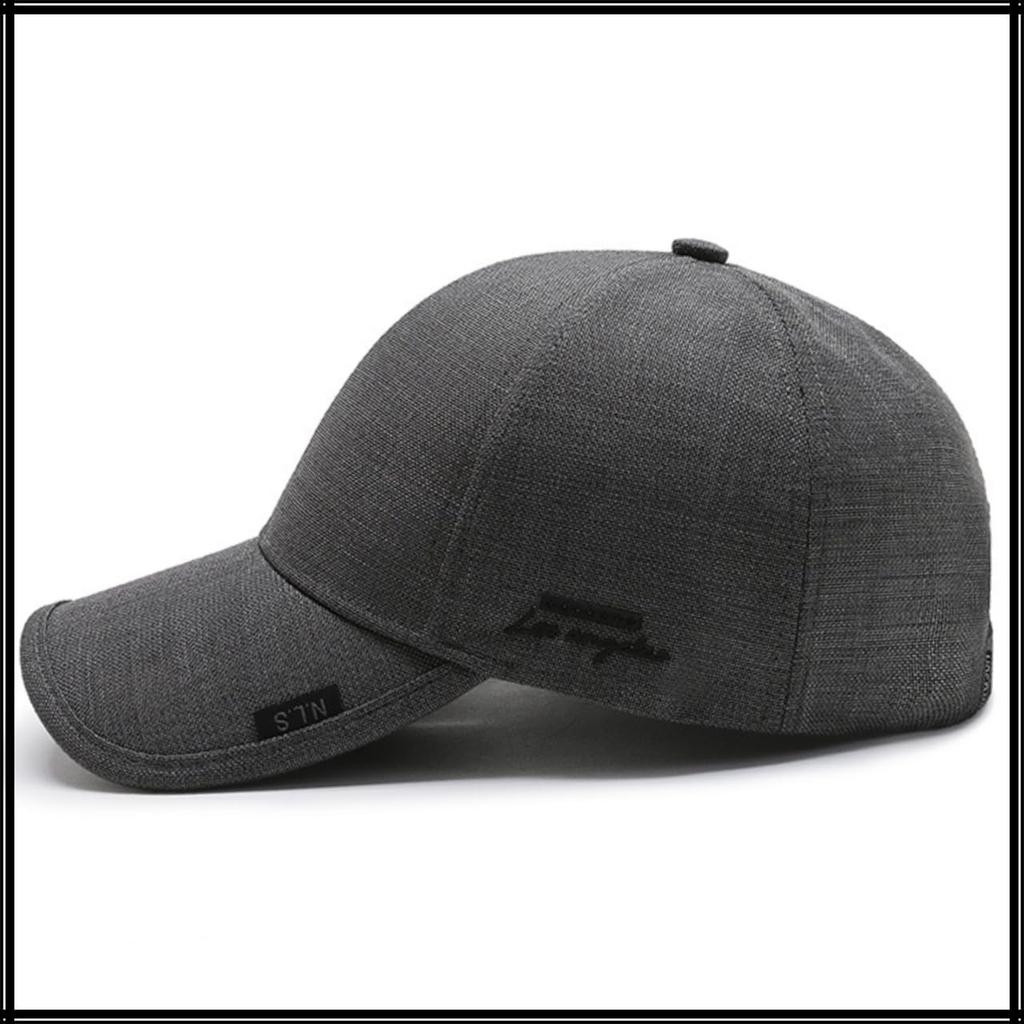 Baseball Dome CZA475 [White Fang] Hat, Cap, Men's, Cap, Embroidered, Logo, Sunshade, Casual, Shape, Spring, Summer, Autumn, Men's, (Light Gray)