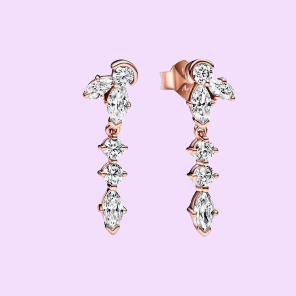 Sterling Silber Herzförmiger Stecker Ohrring für Damen Geburtstags Schmuckgeschenke Mit Stoffbeutel