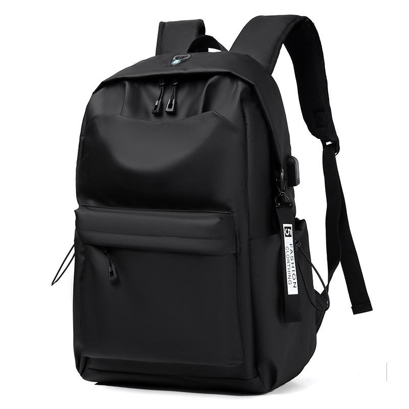 New Men's Backpack Student Bookbag Portable Laptop Bag Simple Lightweight Daypack for 15.6 Inch Computer