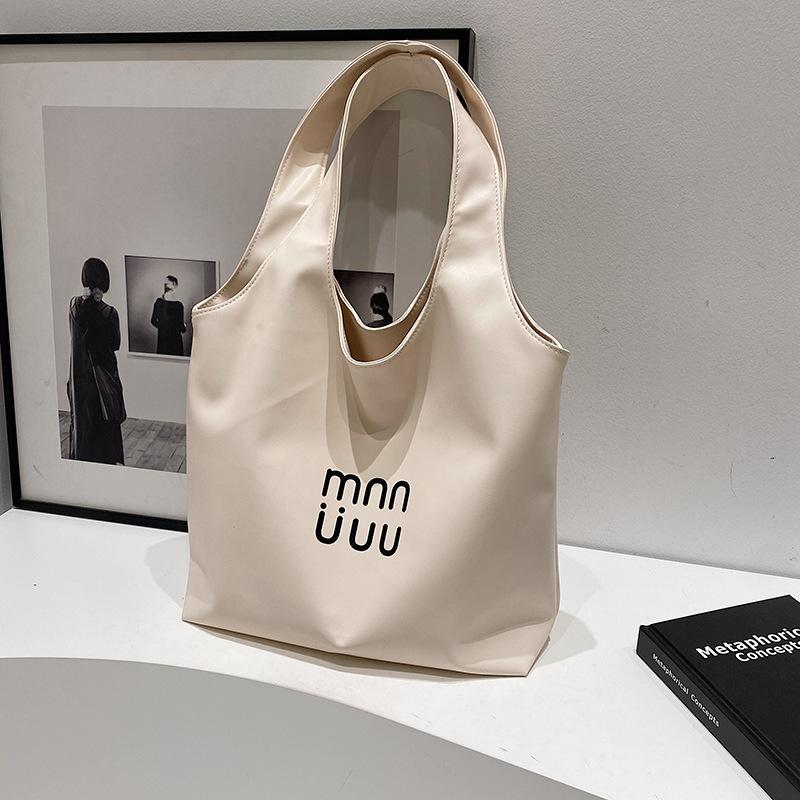 Casual Large-capacity Bag Women's 2025 New Fashion Commuter Shoulder Bag College Student Class Bag Tote Bucket Bag