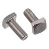 2pcs M8 X 20mm / M8 X 0.79" Square Head Bolt 304 Stainless Steel Fully Thread Machine Screws