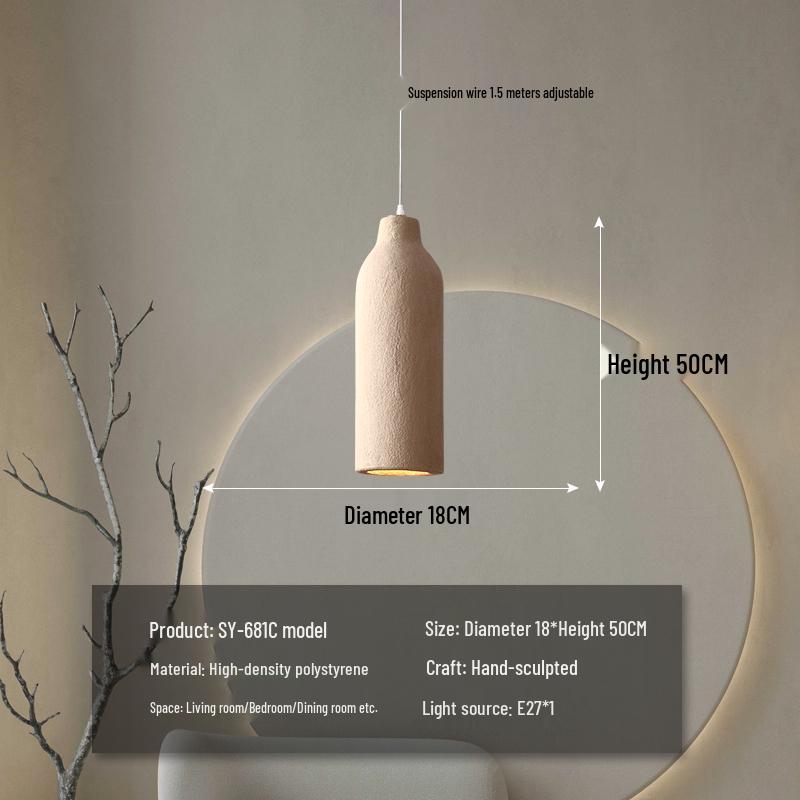 Wabi-Sabi Zen Pendant Light: Retro & Artistic Design for Restaurants, Living Rooms, and Bedrooms