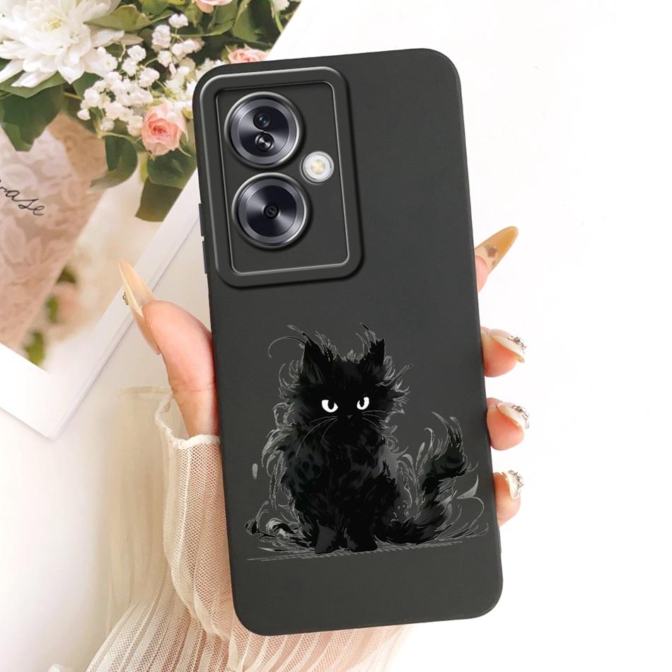 For OPPO A79 5G Cute Cat Flower Cartoon Phone Case For Oppo A79 CPH2553 CPH2557 Shockproof Soft Silicone Covers Bumper