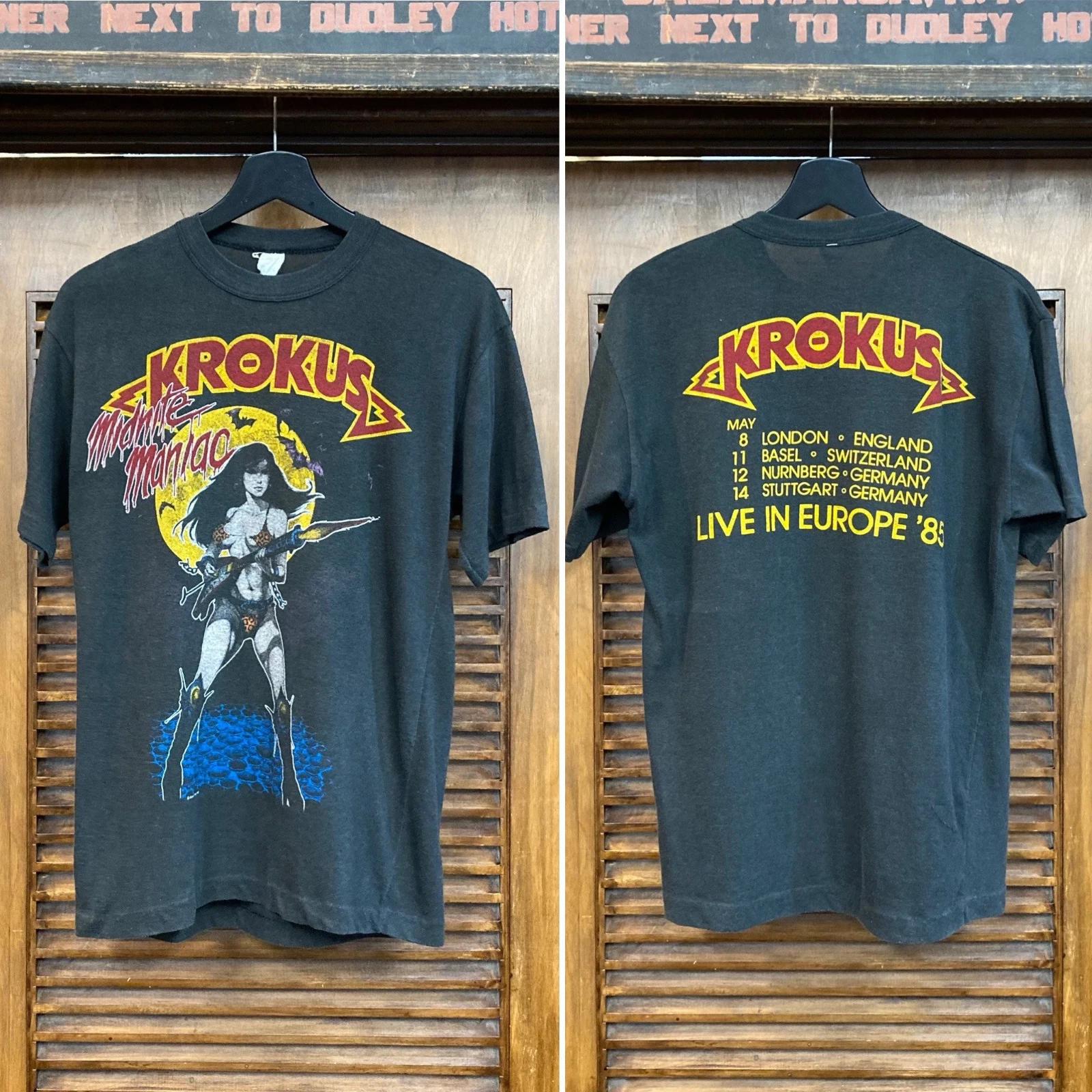 Krokus Band Music Tour Black T-Shirt Cotton Unisex S-234XL M