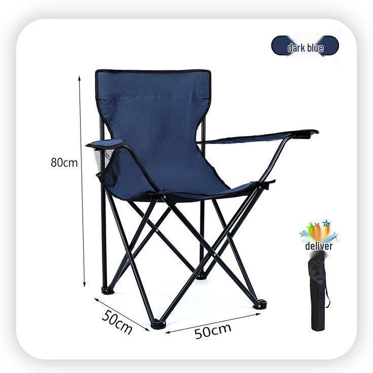 Portable Folding Chair with Armrests - Outdoor Leisure, Camping, Fishing, Beach, Director's & Art Sketching Use