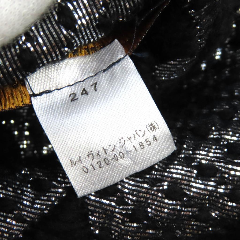 Excellent LOUIS VUITTON Scarf Escalp Logo Mania Shine Monogram Noir M75833 Used