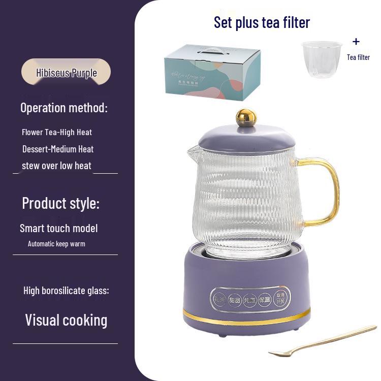 Large Capacity Electric Glass Kettle for Herbal Tea & Hot Milk