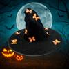 Barevná čarodějnická čepice s motýlem Party rekvizity Halloween Černá čepice Halloween čarodějnický klobouk Dámské Pánské
