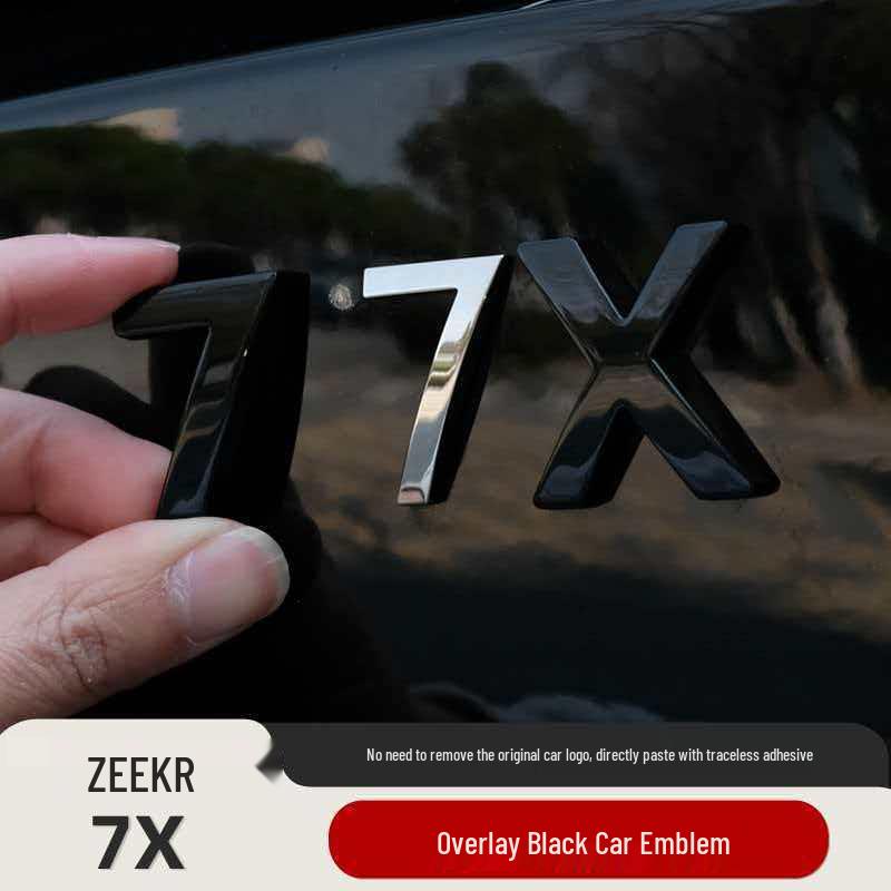 Zeekr 7X Metal Sport Black Warrior Rear Emblem Car Decal