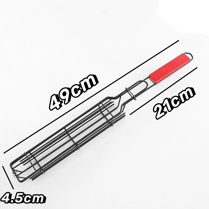 Barbecue Grilling Basket Stainless Steel Folding BBQ Rack Portable Grill Mesh with Handle Perfect for Outdoor Camping Picnic