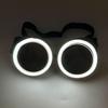 Round Light Up Glasses Punk Style Luminous Eyewear Fashion LED Glowing Glasses  Club Props