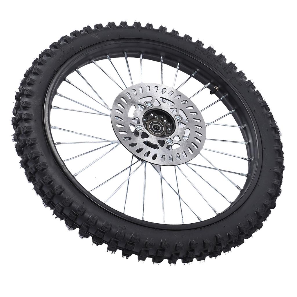 19 Inch Dirt Bike Front Wheel Assembly 70 100 19 Tire Rim Inner Tube 15mm Axle with Brake Rotor Replacement for CRF 125