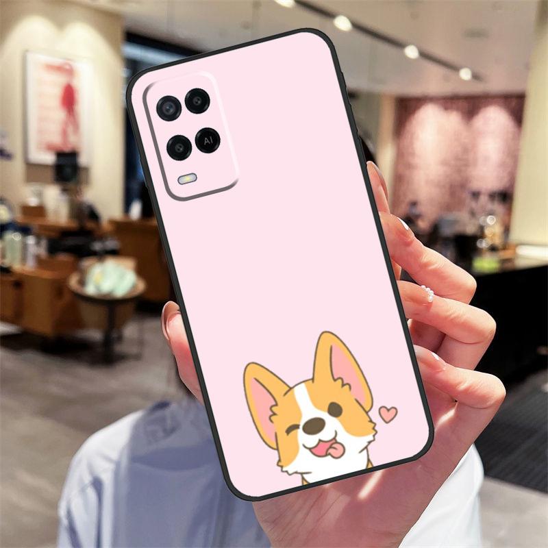 Cartoon Welsh Shiba Corgi Dog Case For Oppo A94 A54 A40 A60 A80 A98 A78 A18 A38 A58 A16 A76 A96 A17 A77 A74 A57S A15 Cover