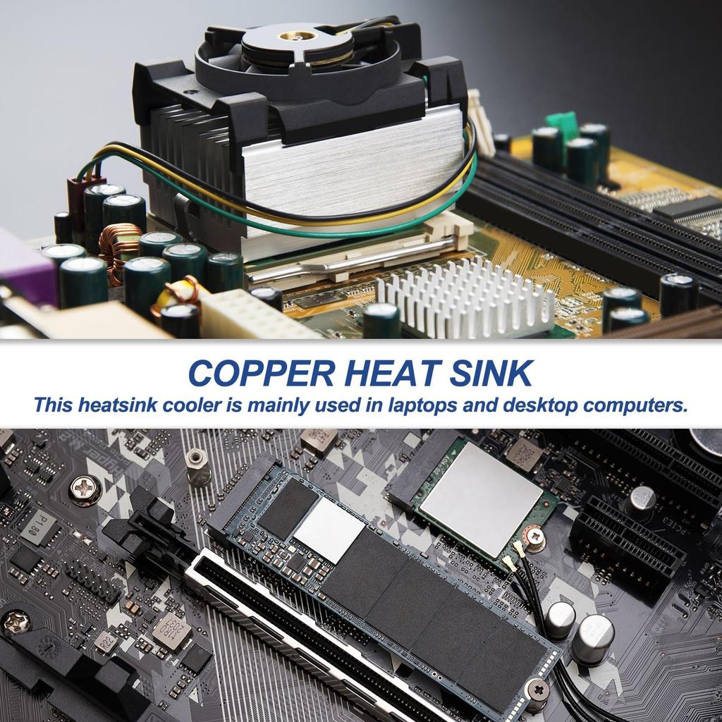 PATIKIL M.2 2242 NVMe SSD Heatsink Kit 34x22x6.7mm, Laptop Memory Heatsink Copper Cooling Thermal Pad Radiator Cooler, Copper Color