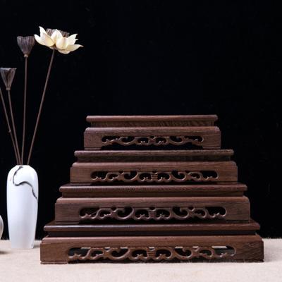 1 Pc Chicken Wing Wooden Base Ornament Living Room Home Decoration Buddha Statue Incense Burner Offering Platform Tea Set Base