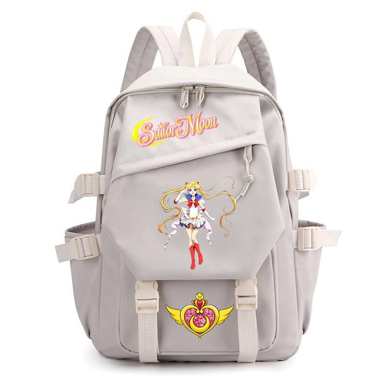 Zaino Stampa Anime Sailor Moon per Ragazzi Studenti Viaggio Leggero in Nylon Borsa Scolastica con Spallacci Imbottiti