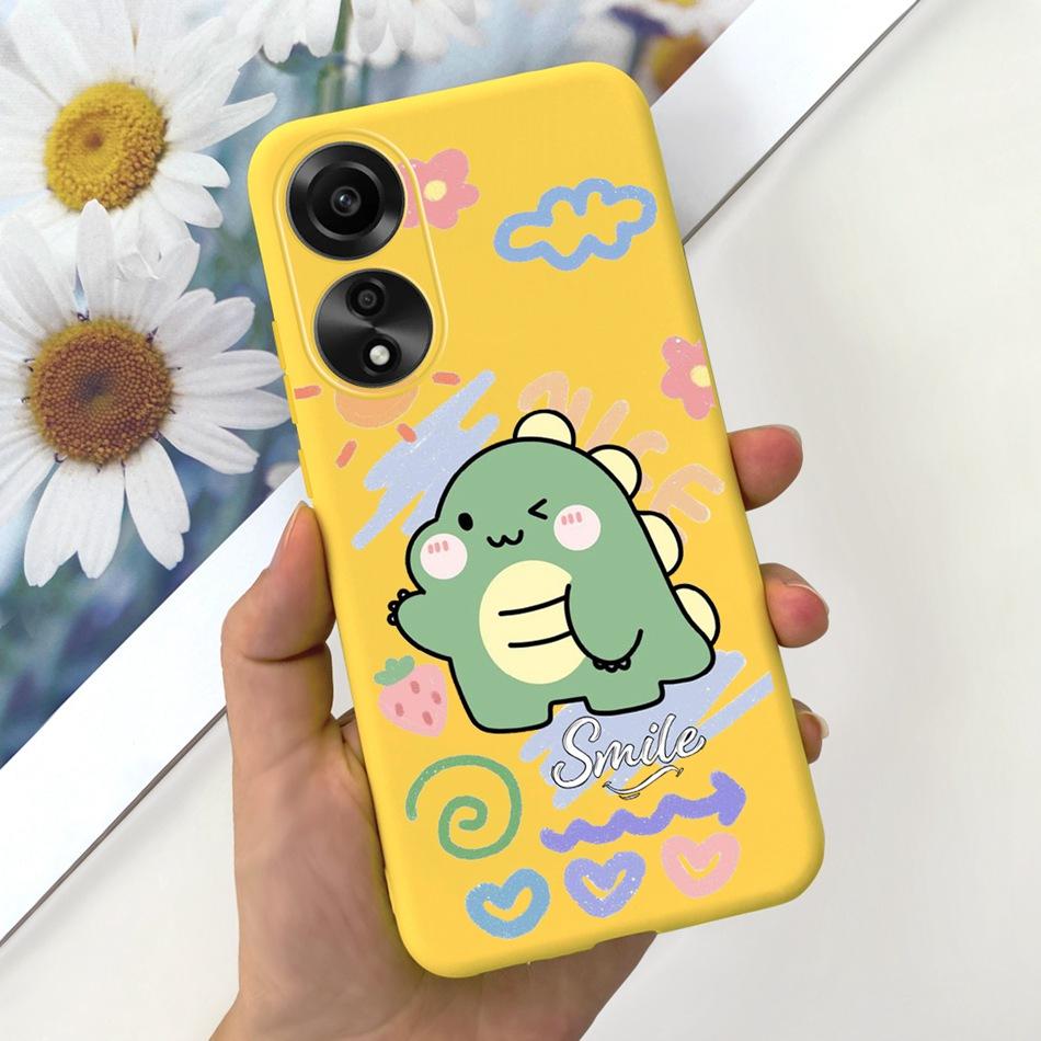 For OPPO A78 Case Oppo A78 4G CPH2565 Cute Fashion Candy Color Soft Silicone TPU Phone Back Cover For OppoA78 A 78 4G 2023