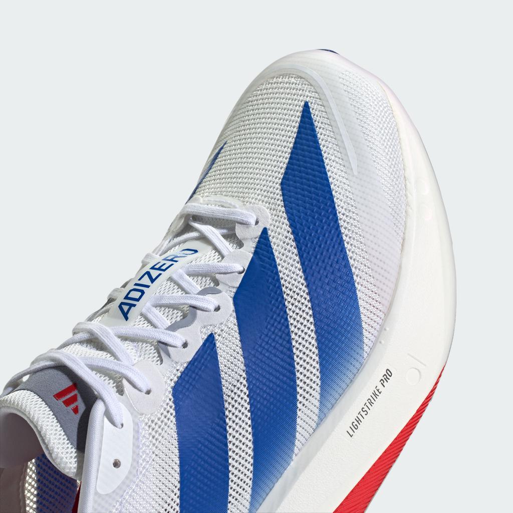 adidas Adizero Boston 13 Support Low Top Running Shoes Men's White Blu