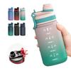 HOMHAR 500ml Plastic Water Bottle, Sports Bottle, with Graduated Markings, Easy To Clean, Wide Mouth, Straw, Direct Drinking, Cold and Heat Resistant,