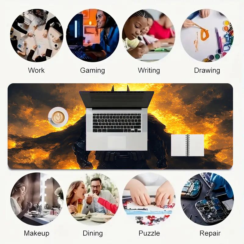 Batman Xl Gaming Mouse Pad Nonslip Rubber Base Stitched Edge Waterproof Desk Mat For Pc Laptop Gamer Office Computer Accessories C92756