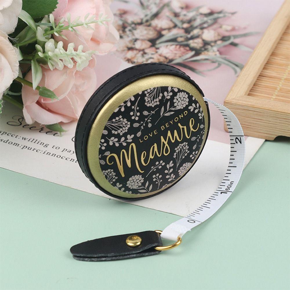 Portable Retro 1.5m Measure Ruler Mini PU Leather Tape Measure Centimeter Inch Roll Tape